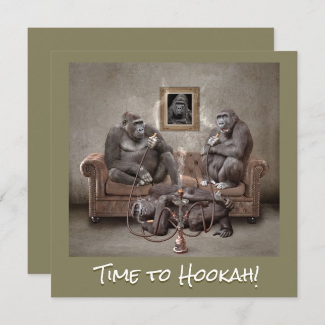 Hookah Time Beautiful Primates  Save The Date (Front/Back)