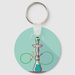 Hookah vector art keychain