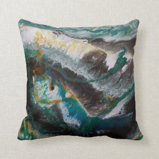 Hooked Abstract Throw Pillow