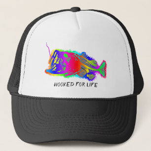 HOOKED FOR LIFE Multi-Colour Trucker Hat