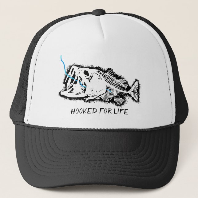 HOOKED FOR LIFE TRUCKER HAT (Front)