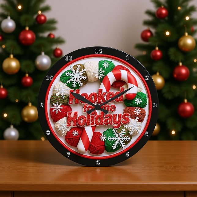 Hooked for the Holidays Large Clock (Creator Uploaded)