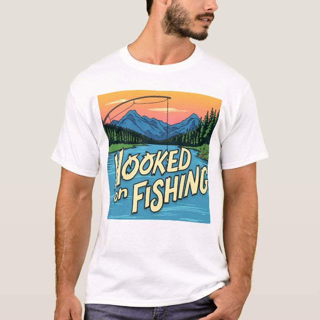 hooked in fishing T-Shirt (Front)