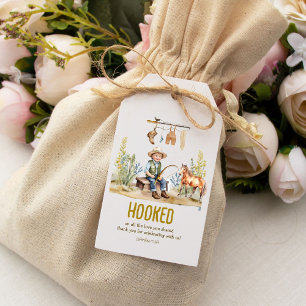 Hooked on All the Love Fisherman Derby Baby Shower Gift Tags
