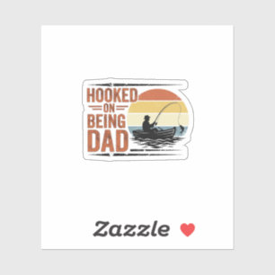 Hooked On Being Dad Vintage Fishing Shirt Design_1