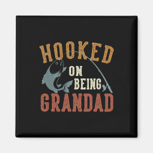Hooked On Being Grandad Father's Day Fishing Grand Magnet