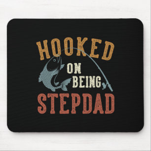 Hooked On Being Stepdad Father's Day Fishing Stepd Mouse Pad