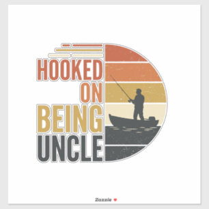 Hooked On Being Uncle Fishing Vintage Graphic_1