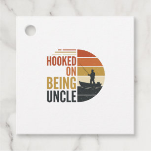Hooked On Being Uncle Fishing Vintage Graphic_1 Favour Tags