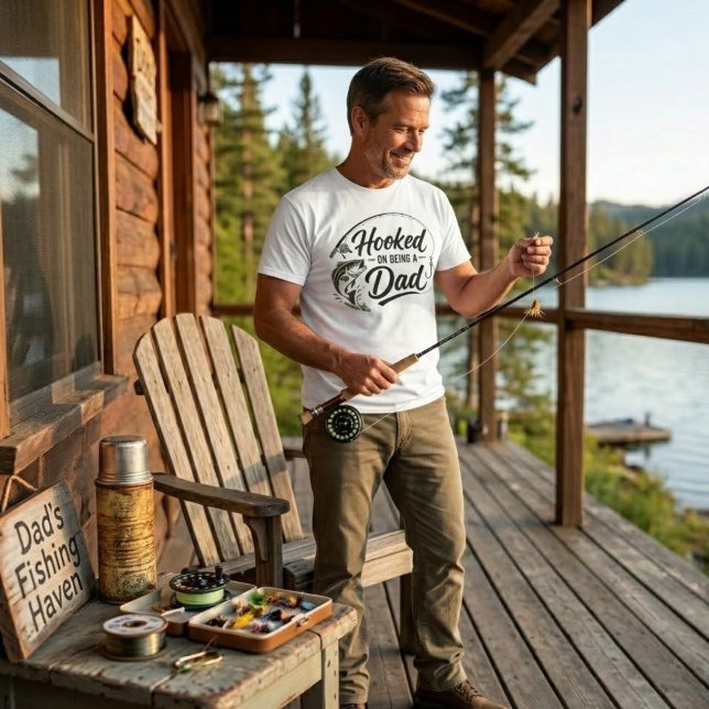 Hooked on Dad Life T-Shirt (Creator Uploaded)