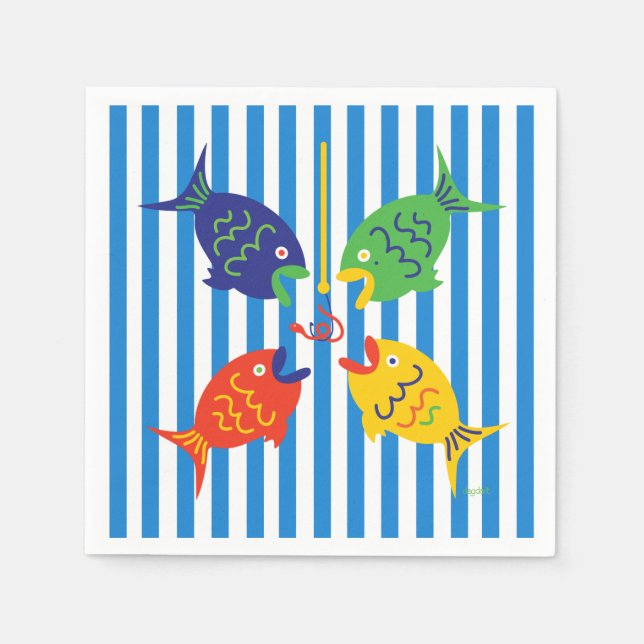 Hooked on Fish Napkin (Front)