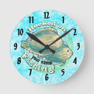 Hooked on fishing  Clock