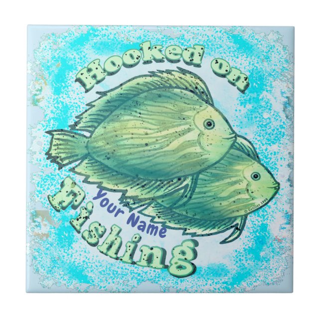 Hooked On Fishing  Tile (Front)