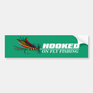 Hooked On Fly Fishing Bumper Sticker