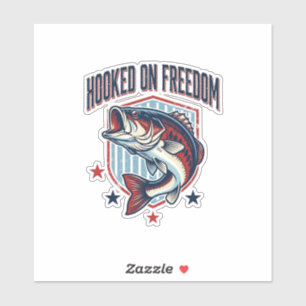 Hooked On Freedom Vintage Bass Fishing Shirt Desig