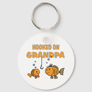 Hooked on Grandpa (fish) Keychain