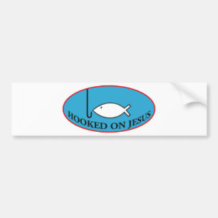 Hooked on Jesus Bumper Sticker