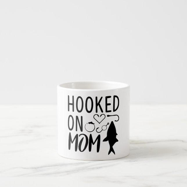 Hooked On Mom Espresso Mug (Front)