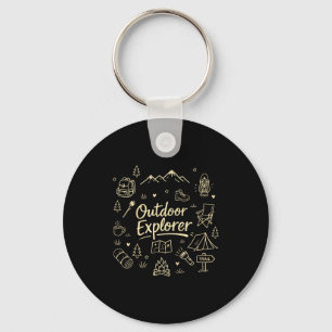 Hooked on motherhood cute fishing mom outdoor mama keychain