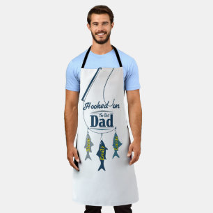 Hooked on the Best Dad Personalized Fishing Fath Apron