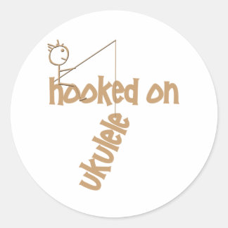 Hooked On Ukulele Classic Round Sticker