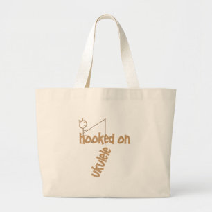 Hooked On Ukulele Large Tote Bag