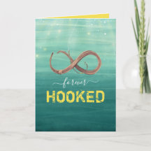 Hooked on You Funny Unique Fish Valentine's Day