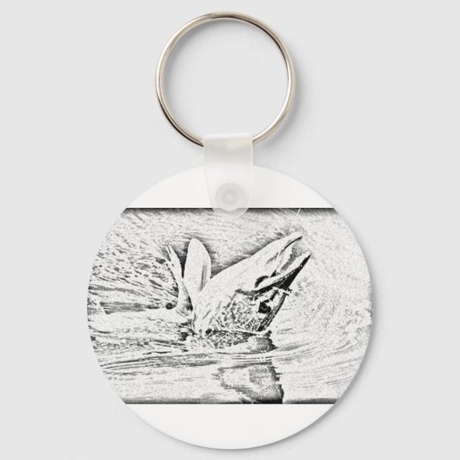 Hooked pike keychain (Front)