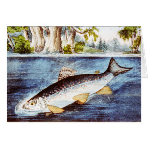 Hooked Trout - Vintage Fine Art