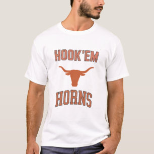 Hook'em horns - Texas Bull Head with Longhorns T-Shirt