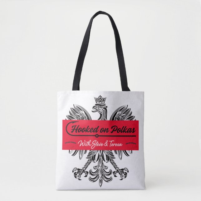 Hookes on Polkas Shoulder Tote Bag (Front)