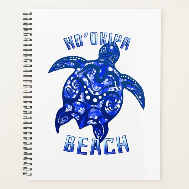 Ho'okipa Beach Hawaii Vacation Tribal Turtle Planner (Front)
