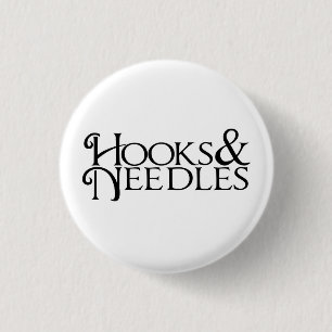 Hooks & Needles Fan Button