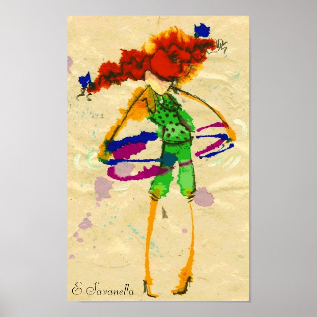 Hoola hoop girl poster (Front)