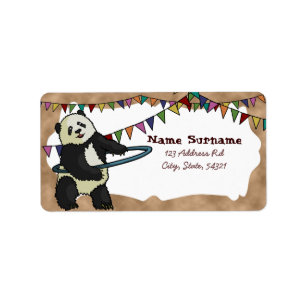 Hoola Hooping Panda, labels