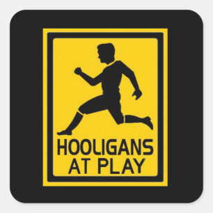 Hooligans At Play Square Sticker