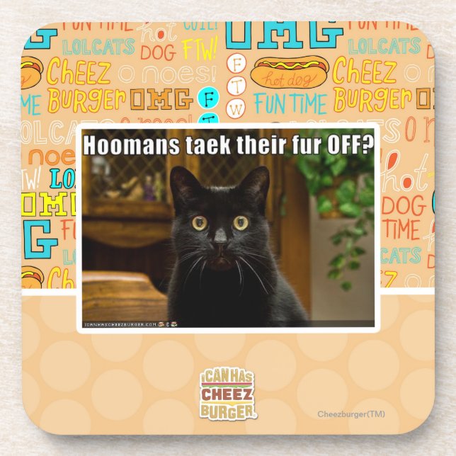 Hoomans Taek There fur OFF? Coaster (Front)