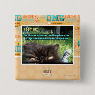 Hoomanz 2 Inch Square Button