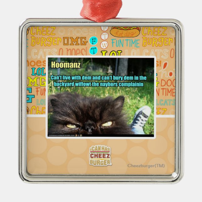 Hoomanz Metal Ornament (Front)