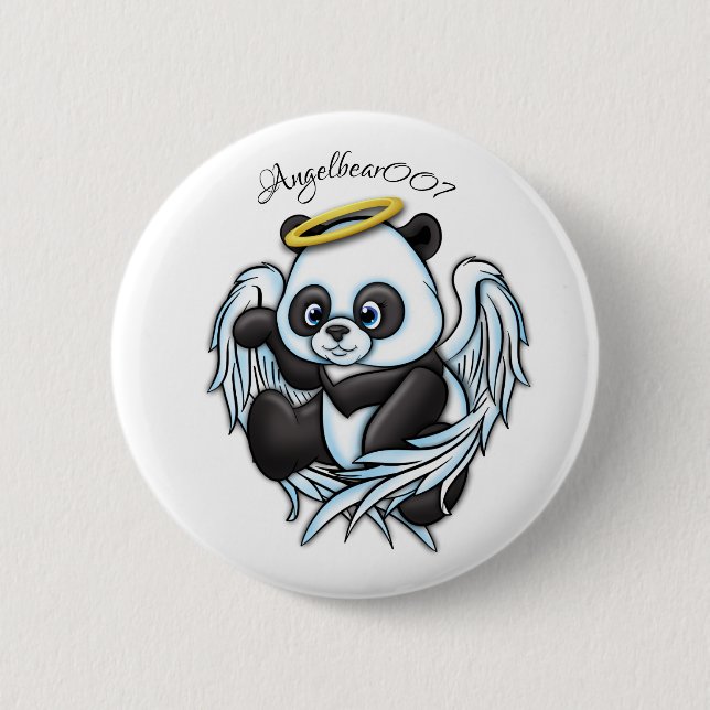 Hoooly it's Angel and a Bear 2 Inch Round Button (Front)
