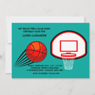 Hoop Game Anniversaire Fête Invitation