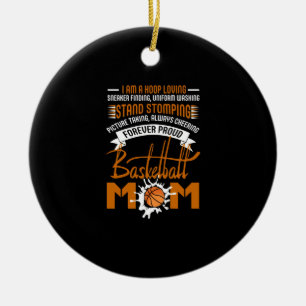 Hoop Loving Sneaker Finding Uniform Basketball Mom Ceramic Ornament