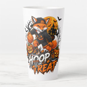 Hoop or Treat Spooky Fox Basketball Halloween  Latte Mug