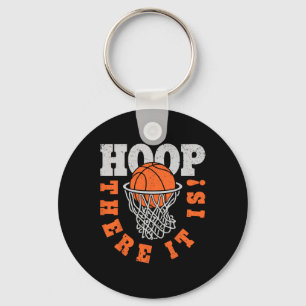 Hoop There It Is Bysketbyll Player Fun Vintage Gif Keychain