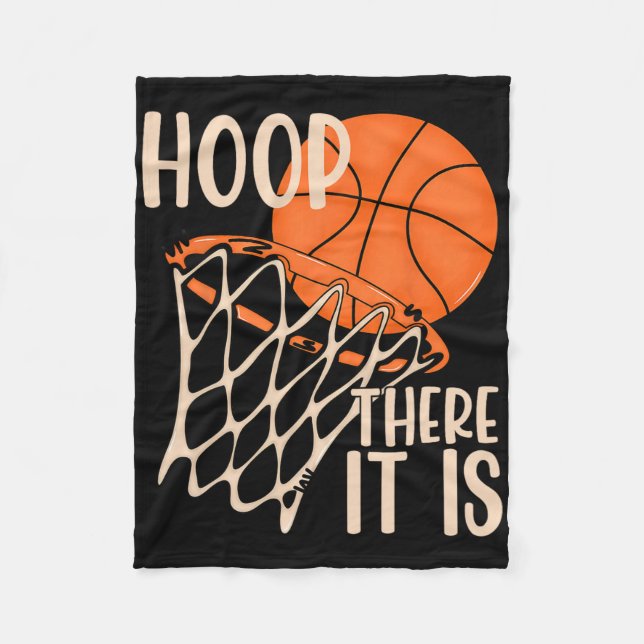 Hoop There It Is Sketll 1  Fleece Blanket (Front)