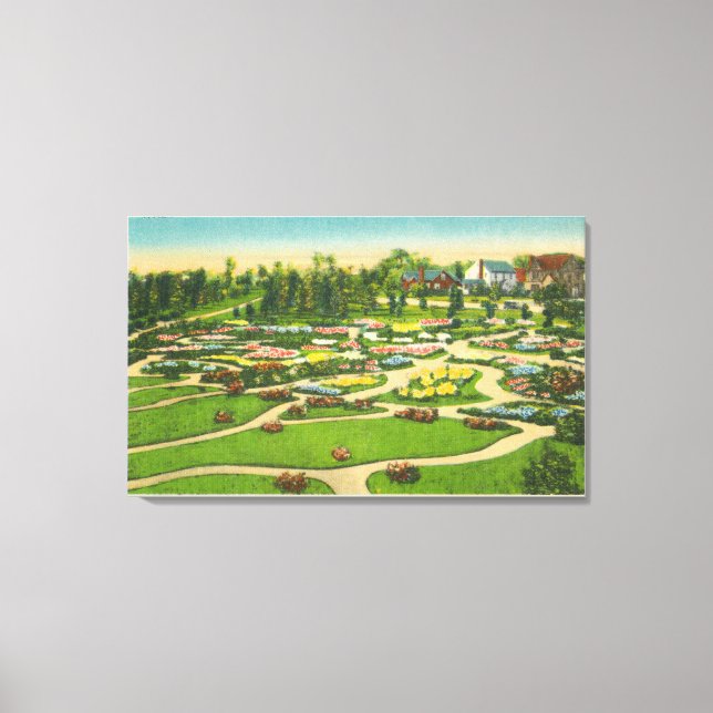 Hoopes Park Perennial Gardens View Canvas Print (Front)