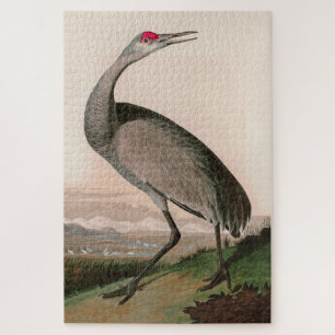 Hooping Crane Birds of America Audubon Print Jigsaw Puzzle