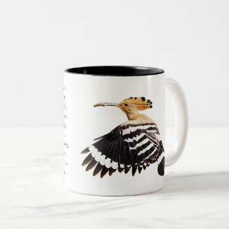 Hoopoe Bird illustration Bird Art Birdwatcher Gift Two-Tone Coffee Mug