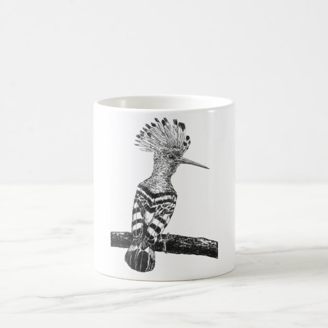 Hoopoe drawing coffee mug (Center)