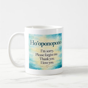 Ho'oponopono Blue Watercolor Mug